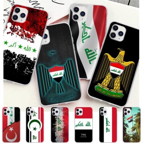 Iraqi Iraq National Flag Transparent Mobile Phone Case Cover For IPhone 12 11 Pro Max Xs X Xr 7 8 6 6s Plus 5 5s Se 2020
