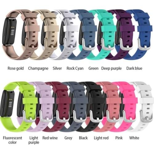 Fashion Watch Attachment Replacement Wristband Silicone Bracelet Watchband Adjustable Band Strap Suitable For Fitbit Inspire 2