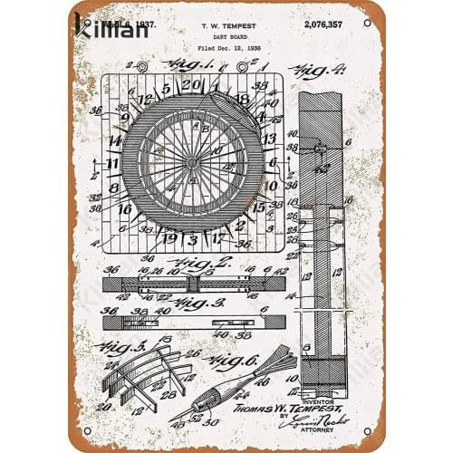 Retro Beer Metal Plaque Sketch Metal Painting Advertising Bar Metal Plate Wall Art Dart Target Club Metal Poster Decoration