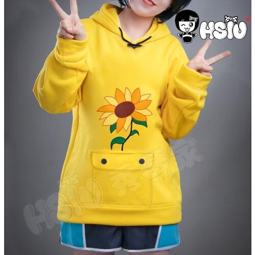 Ohto Ai Hoodie Anime Wonder Egg Priority Cosplay Clothing HSIU Pullover Yellow Sweatshirt Unisex Casual Suits Outdoor Hoodie