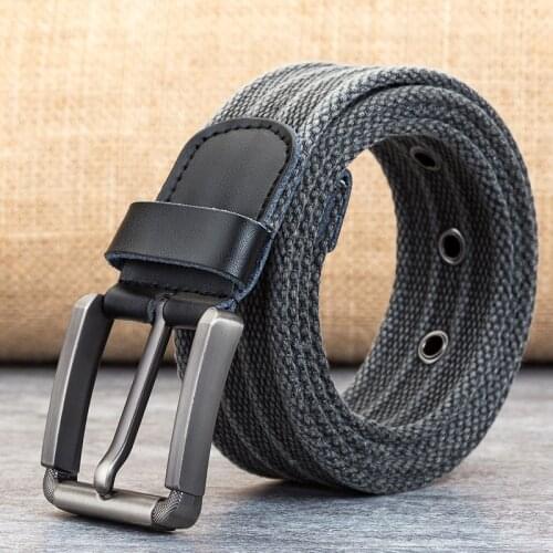 Military Tactical Outdoor Sports Canvas Brand Strap Metal Pin Buckle Belts for Men Distressed Jeans Elastic Waist Belt 110-140cm