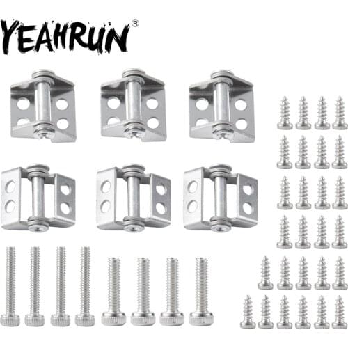 YEAHRUN 1Set Metal Alloy Rear Bucket Hinge for 1/14 Tamiya Trailer Tractor Truck RC Car Upgrade Parts