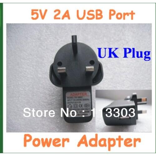 2pcs 5V 2A USB Charger UK Power Supply Power Adapter Wall Home Office for Tablet PC Ainol Novo 7 3G AX1 Pipo M9 Pro 3G/WIFI