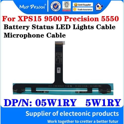 05W1RY 5W1RY CY10000AK00 For Dell XPS 15 9500 Precision 5550 15.6 inch Laptop Battery Status LED Lights Cable Microphone Cable