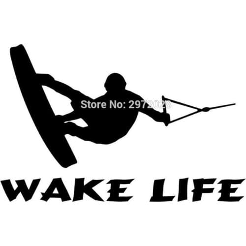 10 x New Design Wake Life Surfing Car Creative Accessory Decal Cartoon Car Reflective Sticker Body Decal Creative Pattern Vinyl