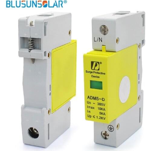 10 pieces lot SPD 1P 10KA 385V AC House Low-voltage Lightning arrester Surge protection Device