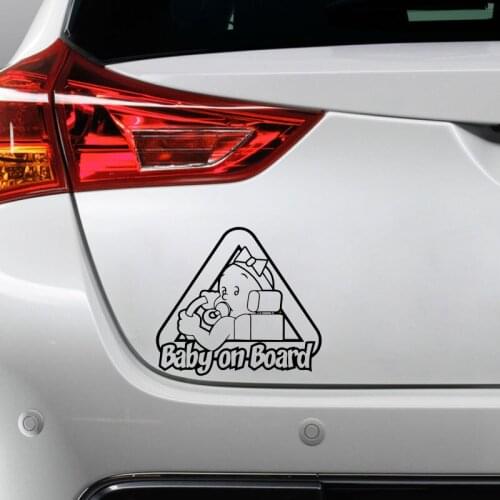 17.1cm*15.2cm Baby On Board Personality Milk Vinyl Decoration Auto Sticker Decals Black/Silver C10-00077