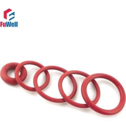 20pcs 3mm Thickness Red O-ring Seals 60/62/65/68/70/72/75/80/85/90/95mm OD Silicone Heat Resistance O Rings Seals Washer Grommet