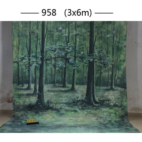 2017 new10ft*20ft Hand Painted Muslin scenic Backdrops for photography ,photo studio background backdrop958photography backdrops