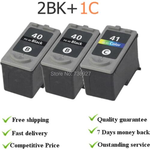 3X Remanufactured Ink Cartridge PG40 CL41 PG-40 CL-41 For Canon PIXMA iP1700 iP1800 IP1900 MP470 MP450 inkjet printer