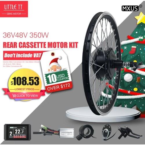 36V48V 350W MXUS Brand ebike Motor Electric Bike Conversion Kit 16-29inch700C Rear Cassette Hub Motor for EBike Conversion Kit
