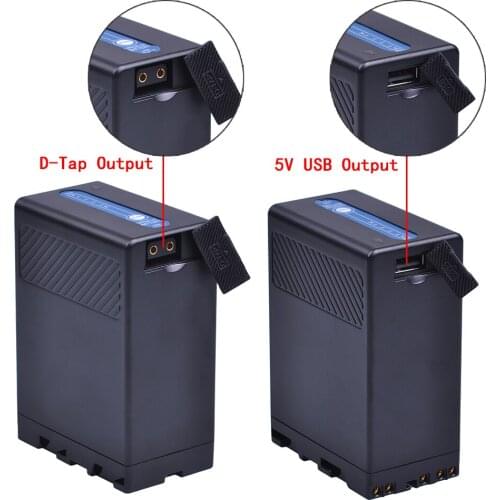 5200mAh BP-U65 BP-U60 BP-U90 Battery with USB and D-TAP Ports for Sony BP U65 PMW EX1 PMW EX1R PMW EX3 PMW F3 PMW F3K PMW F3L