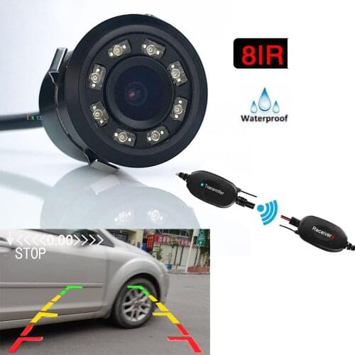 Wireless 170 Lens Angle Night Vision Car Rear View Bakeup Camera CCD Color Parking Assistance with Hole Saw