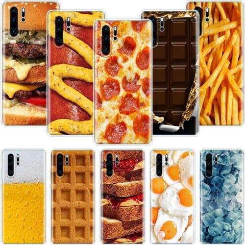 Food French Fries Beer Cheese Phone Case For Huawei Honor 10 9 20 9X 8A 8X 8S 7A 7X Lite Pro 10i 20i Y5 Y6 Y7 Y9 2019 Cover Coqu