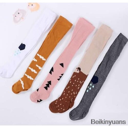 Baby pantyhose explosion models 0-3 years baby autumn pantyhose wind childrens leggings cotton pink tree print pantyhose
