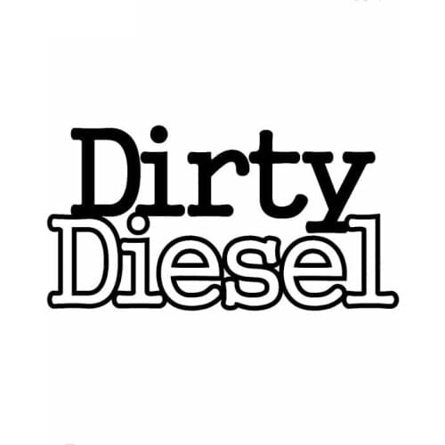 Diesel Car Sticker Decal Funny Fresh Interesting Car Sticker Pvc Decal Is Suitable for Various Models Black/white, 14cm*7cm
