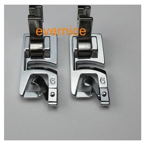 2 PCS Low Shank 1/4" (6mm) Rolled Hemmer Foot #P60001 For Elna, Husqvarna, Janome (New Home) Jaguar
