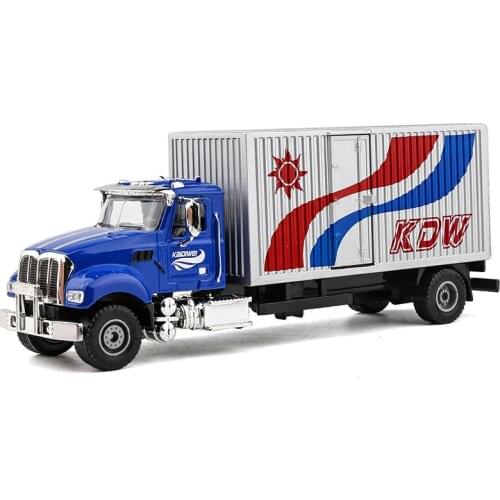 1:50 Scale Alloy Engineering Truck Container Truck Model Metal Diecast Cold Chain Car Vehicle Boy Toy Gift Ornament Decoration
