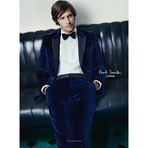 Latest Coat Pant Designs Royal Blue Velvet Men Suit Slim Fit Tuxedo 2 Piece Blazer Custom Prom Suits Terno Masculino Jacket+Pant