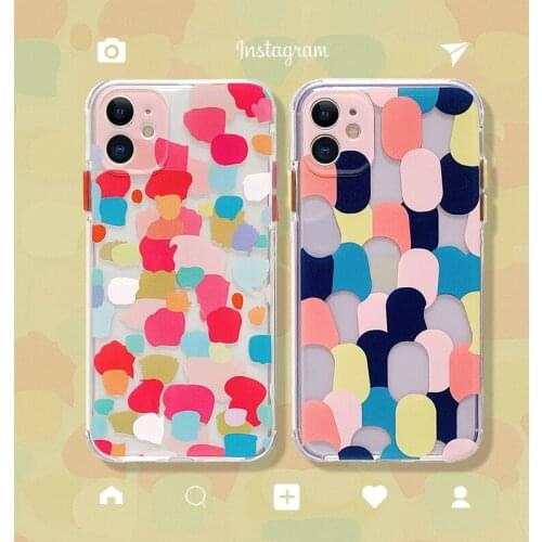 Spotted graffiti soft shell for iPhone 7 8 7plus x xs xr xsmax 12 12promax 11Pro 11promax transparent phone case