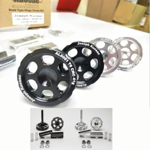 New Joseph Kuosac rotating buckle faucet C buckle for Brompton hinge clip round 1 pair black silver