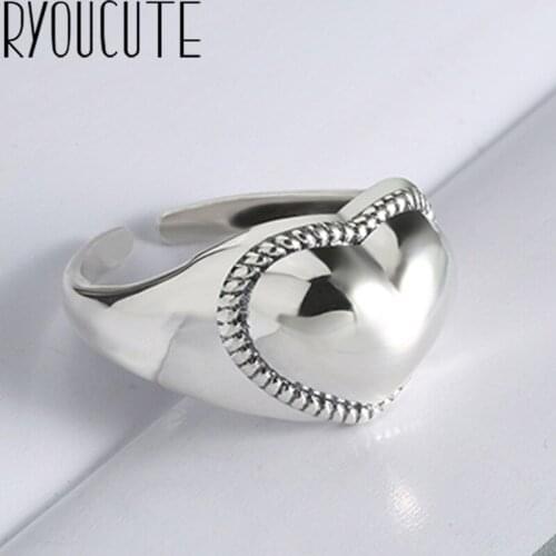 New Trendy Charm Love Heart Rings For Women Men Boho Knuckle Party Rings Punk Cocktail Jewelry Girls Gift anillos bijoux