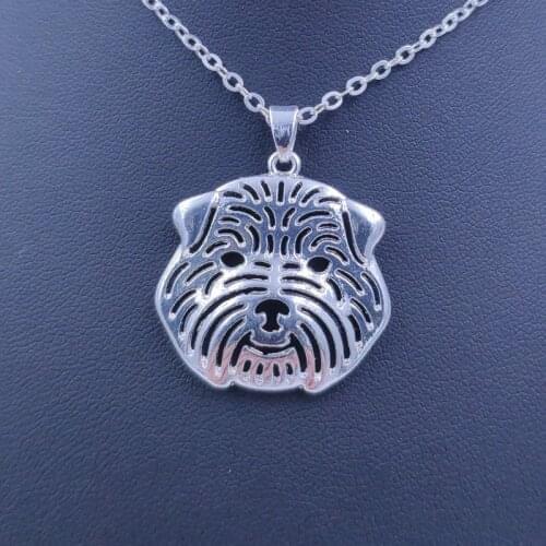 Norfolk Terrier Dog Animal Pendant Necklace Gold Silver Plated Jewelry For Women Male Female Girls Ladies Punk Cute N163