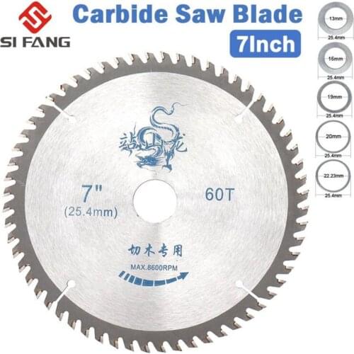 7inch 60 Teeth Circular Saw Blade Angle Grinder Saw Disc Carbide Tipped Wood Cutter Wood Cutting Disc 1pc