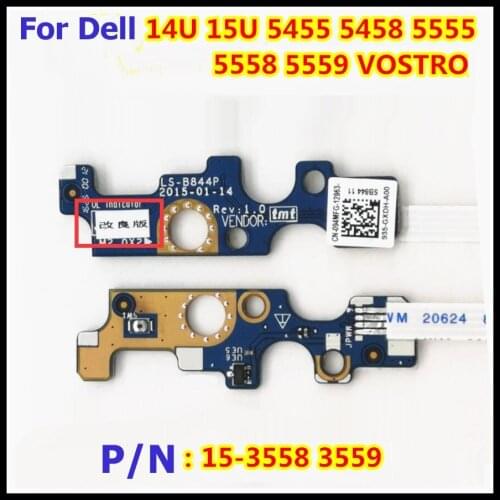Switch on/off power PCB Board For Dell Inspiron 17" 17-5000 series 5755 5758 5759 volume flex cable with jack port board parts