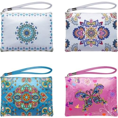 Pink Butteerfly Mandala Style Diamond Painting Hand Bag Leather Wallet 5D DIY Diamond Embroidery For Girlfriend Gift Decor