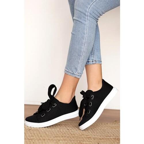 Pink Potin Women Shoes A320-20Siyah Linen