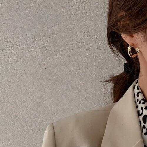 GorGor Clip Earrings Women Originality Statement Minimalist Irregular Sense of Luxury Creative Valentines Day Gift Jewelry A233