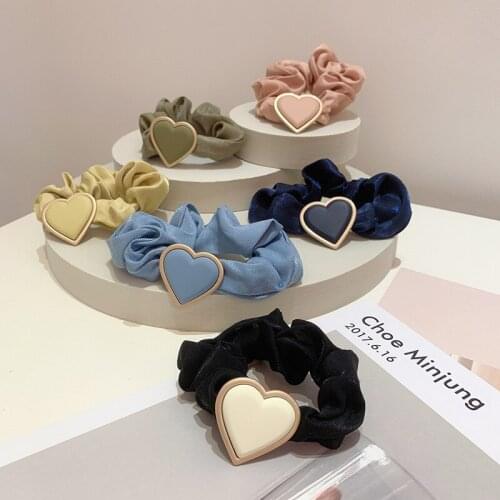 Love Silky Hair Ring Matte Paint Korean Hair Ring High-End Temperament Morandi Color Hair Rope akcesoria do wlosow