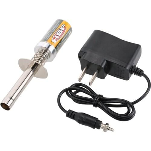 Nitro Starter Kit Glow Plug Igniter with Battery Charger Combo Kit for HSP RedCat Nitro Powered 1/8 1/10 RC Car US Plug