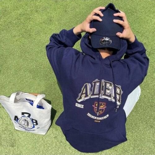 Adererror logo Letter Embroidered Sweatshirt Hoodie for Men and Women ADER ERROR Hoodie Pullover Street wear Sweatshirt