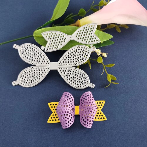 Beautiful bow knot perforated pattern decorative metal cutting die stamping die scrapbook paper processing album template DIY