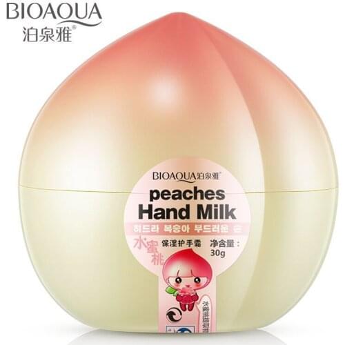 BIOAQUA Milk Peaches Moisturizing Hydrating Hand Cream for Winter Hand Care Nourishing Skin Care 30g