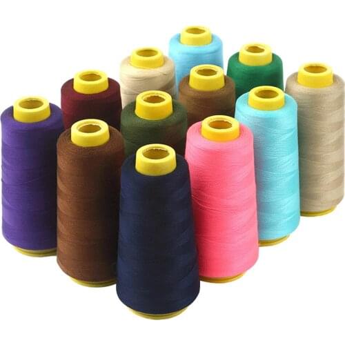 1 pc Reel 3000 Yards Pure Cotton Thread High Tenacity Sewing Thread Multi-Purpose Colorful Spools