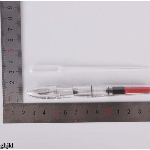 1pcs Portable Transparent High Capacity Fine Nib Fountain Pen Lightweight Gift Fountain Pen With Dropper Office Student Supplies