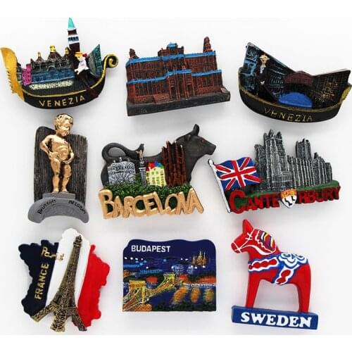 3d fridge magnet barcelona Eiffel Tower Budapest England Belgium urine boy World tourism souvenir home decoration collection gif