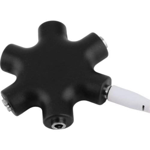 3.5mm Audio Aux Cable Splitter 1 Male To 5 Female Headphone Port 3.5 Jack Share Adapter For Tablet MP3 MP4 Mobile Phone