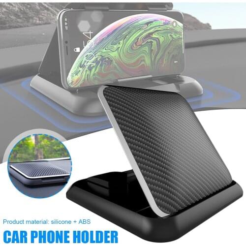 Car Phone Holder Mount Universal Dashboard Phone Holder for Car Anti-Slip Silicone Suction Pad Adjustable Phone Stand for 3.5-7"