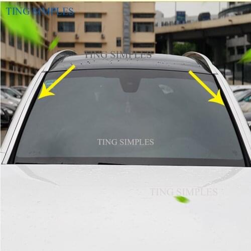 For Mercedes GLC Class X253 Benz GLC200 GLC250 GLC300 2015 2016 Front Window Wind Rain Shield Deflector Trim Sticker Stripe 2pcs