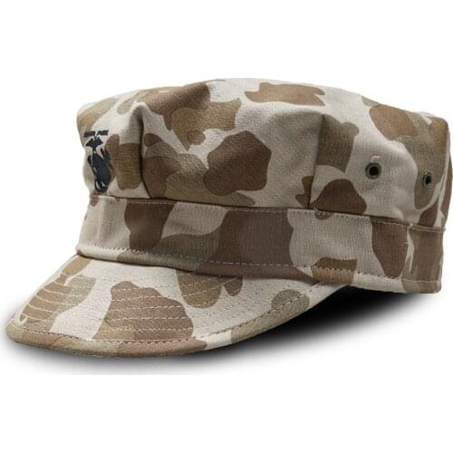 WWII WW2 US HBT PACIFIC CAMOUFLAGE CAMO MARINE CORPS CAP HAT
