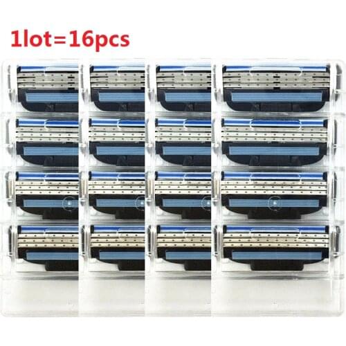 16pcs/pack Mens Safety Razor Blades Face care Shaving blades Manual shaving Cassette for gillettee mache 3