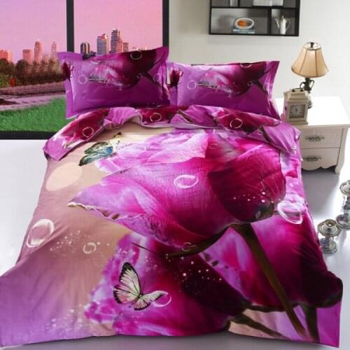 100%Cotton Bedding Set Duvet blue Bed Cover Set King queen Sizes Flowers Leaf Home Textiles 4pcs Luxury High-quality bed 35