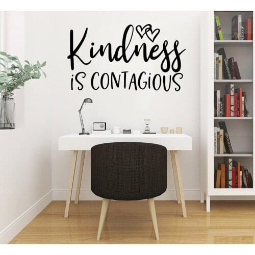 Creative Kindness Text Waterproof Wall Stickers Wall Art Decor For Kids Rooms Diy Home Decoration Sticker Mural adesivi murali