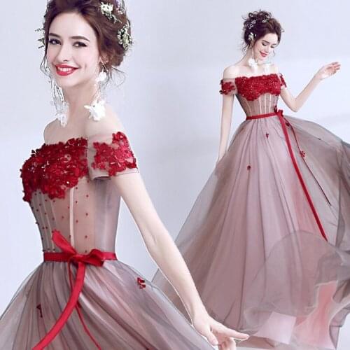 Off the Shoulder Lace Evening Party Dress Rhinestone Tulle Beads Formal Dress Backless Ruched Appliques Prom Gowns For Wedding