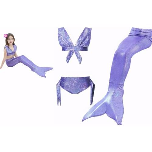 Swimming Suit Swimmable Mermaid-Tail Bikin 2-12Y Girl Kids Halloween/Christmas Ariel Mermaid Cosplay Costumes Kids Mermaid Tails