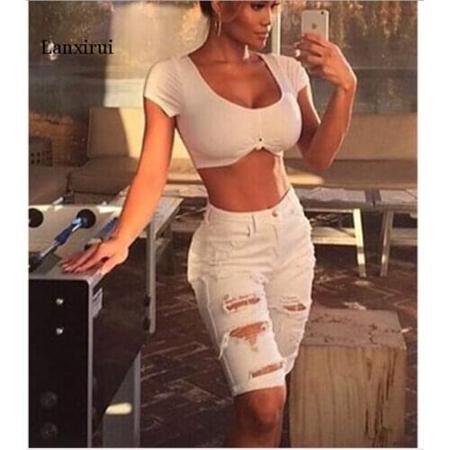 Lanxirui Womens Short Jeans